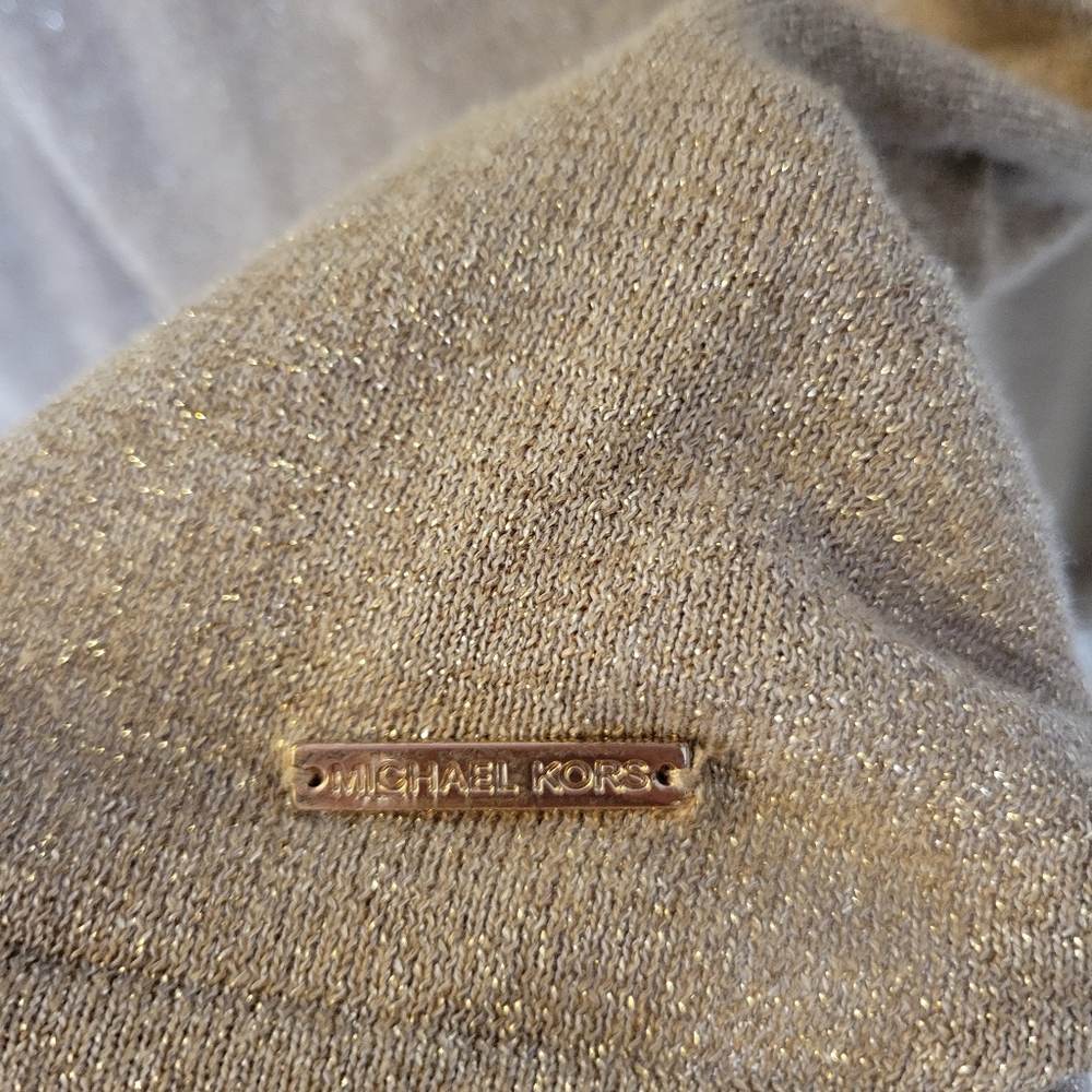 Michael Kors Gold Cowl Neck Sweater